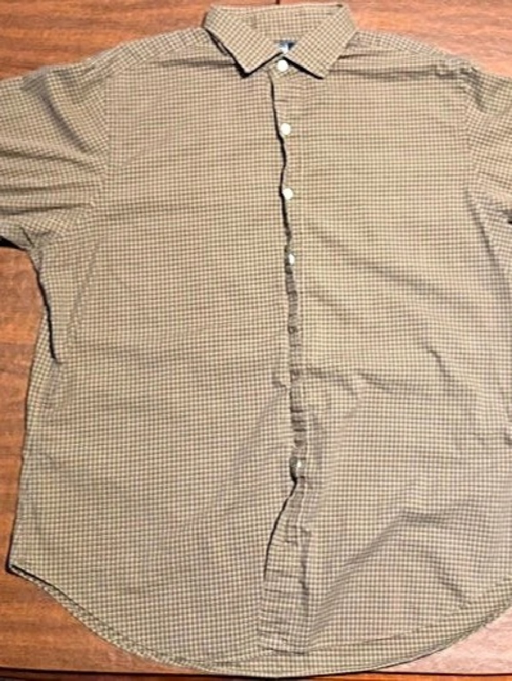 Polo by Ralph Lauren Estate Classic Fit Plaid Button Down in Brown & Yellow Size